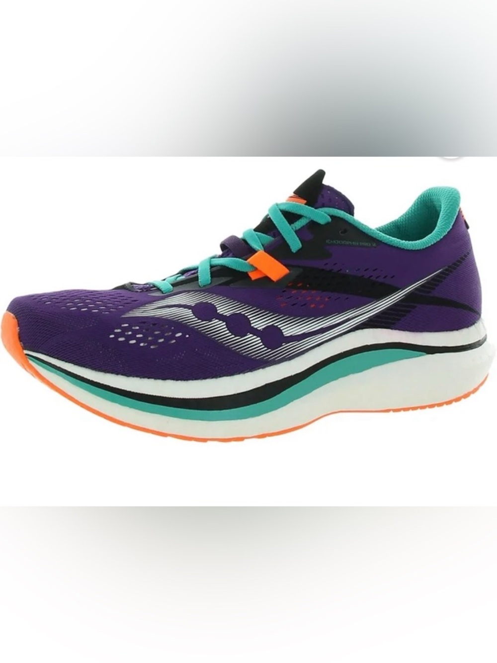 Saucony Women’s Purple Running Shoe with Teal and Orange Details
